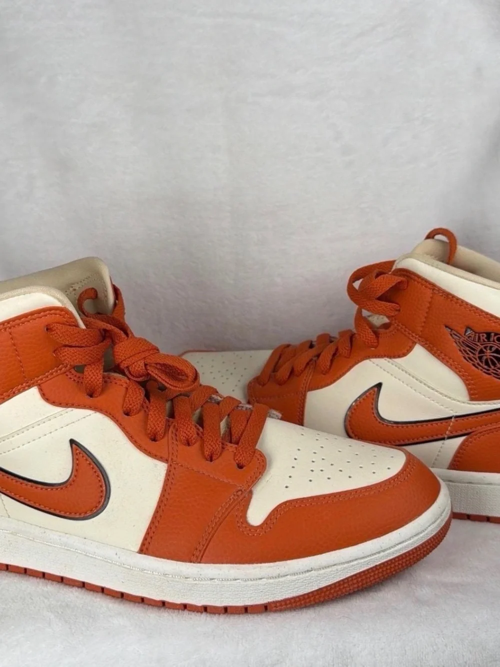 Nike High-Top Sneakers in Orange and Cream
